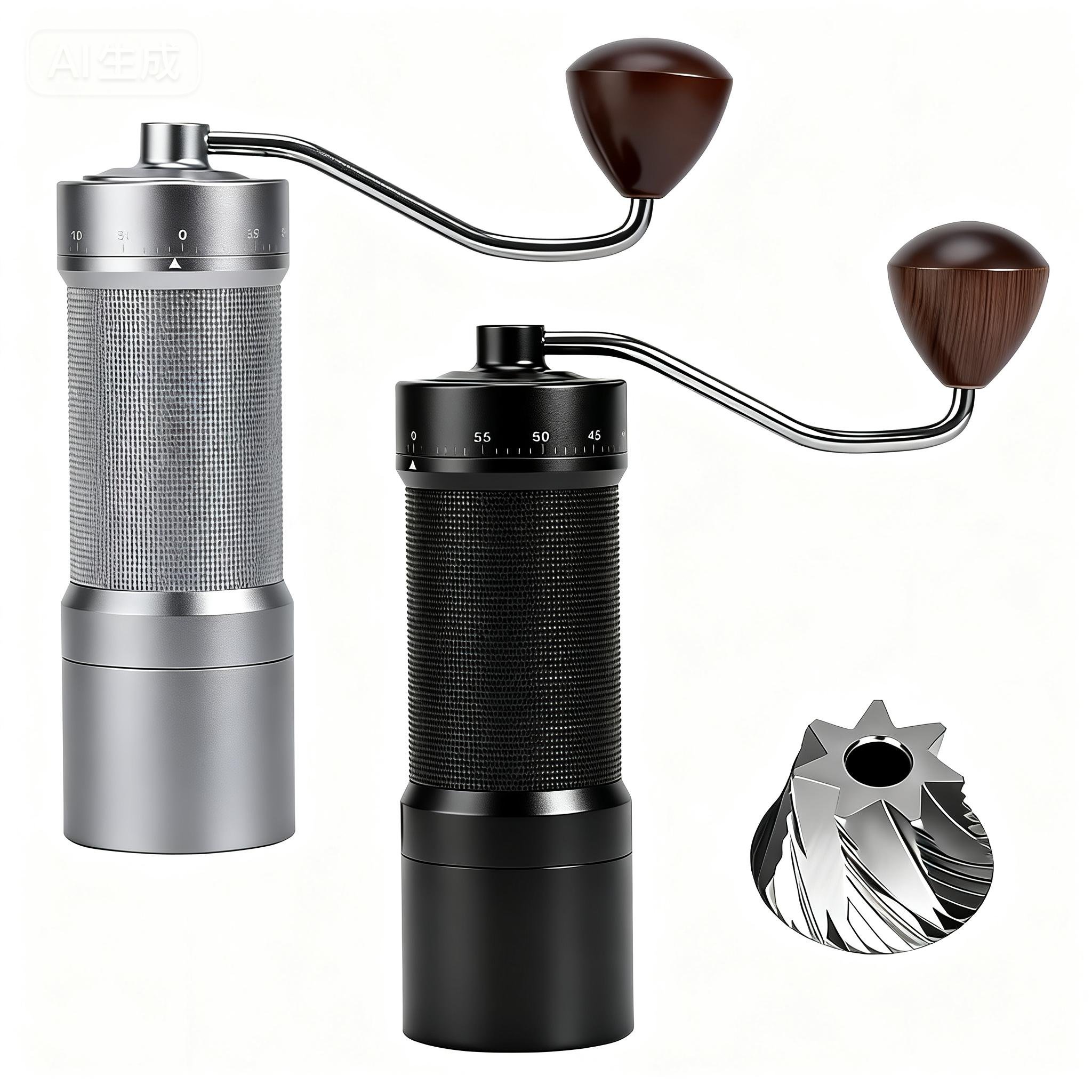 Burr Hand Grinder - Magnetic Manual Hand Coffee Grinder with