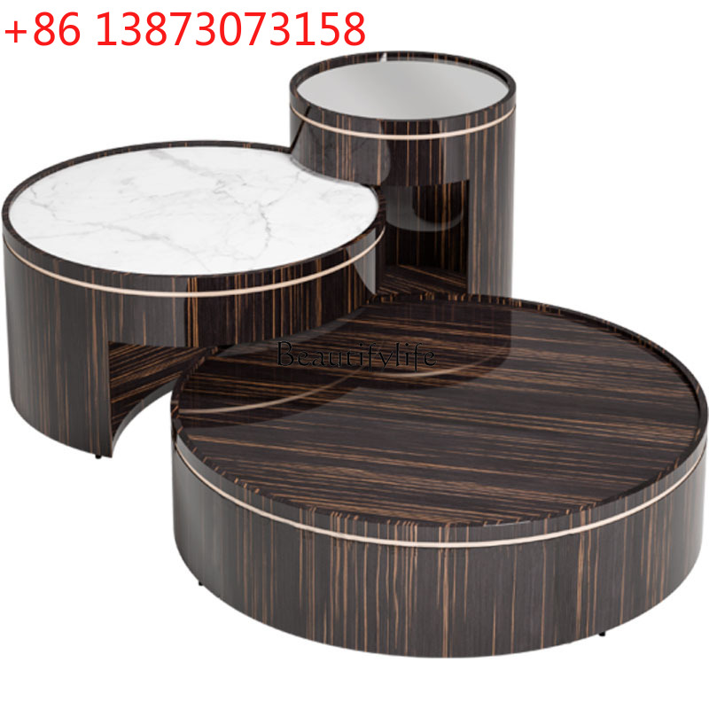 Coffee Tea Hong Kong - *Post-modern light luxury creative round ebony