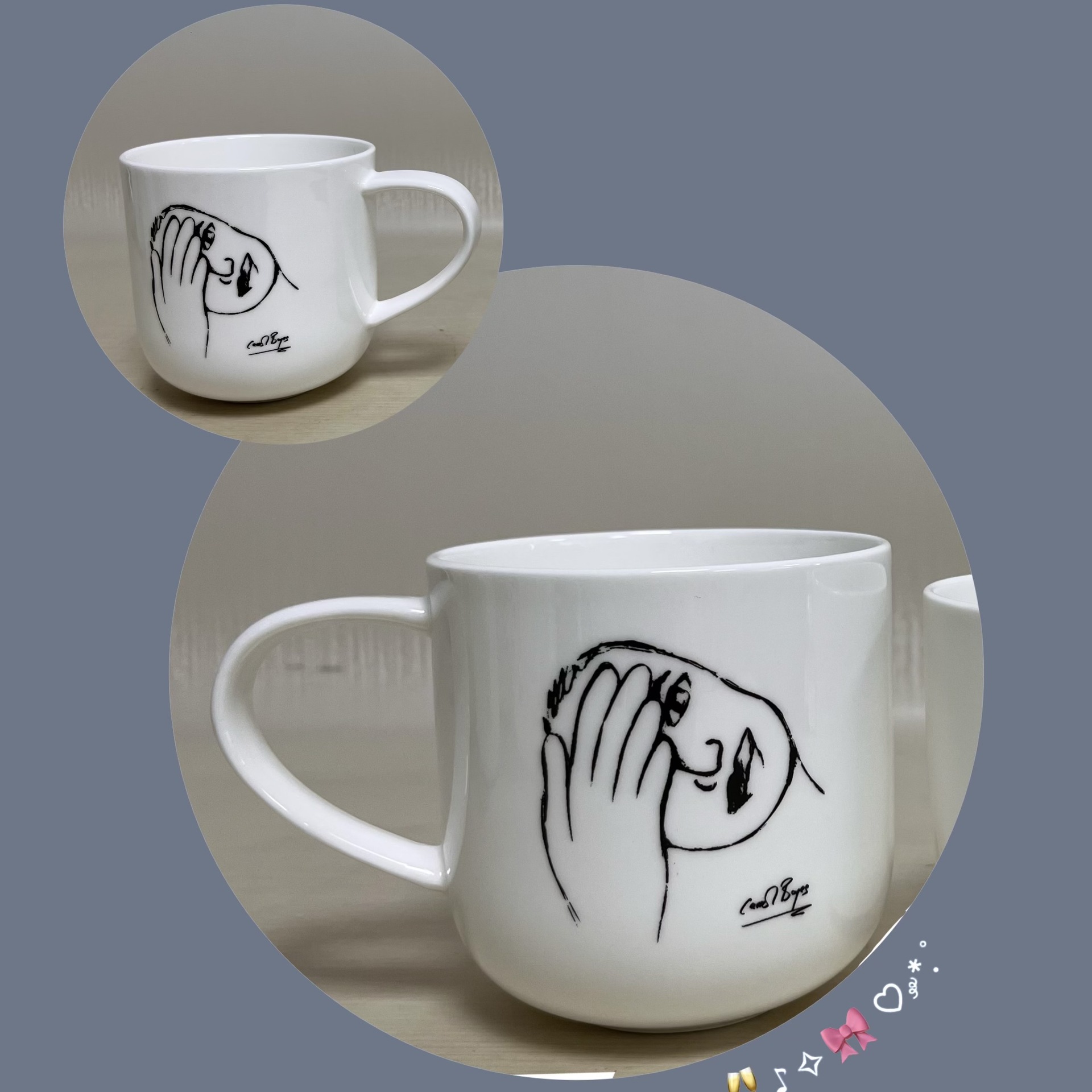 Coffee Tea Images - Carrol Boyes Ceramic Cup Hand Drawn