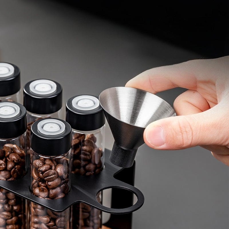 JUSTINLAU Glass Coffee Bean St - Coffee Tea Jars 评论和价格