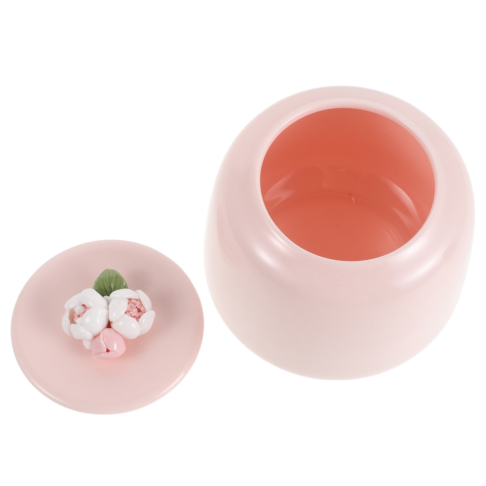 Ceramic Tea Jar Pink Porcelain - Coffee Tea And Sugar Canisters 评论和价格