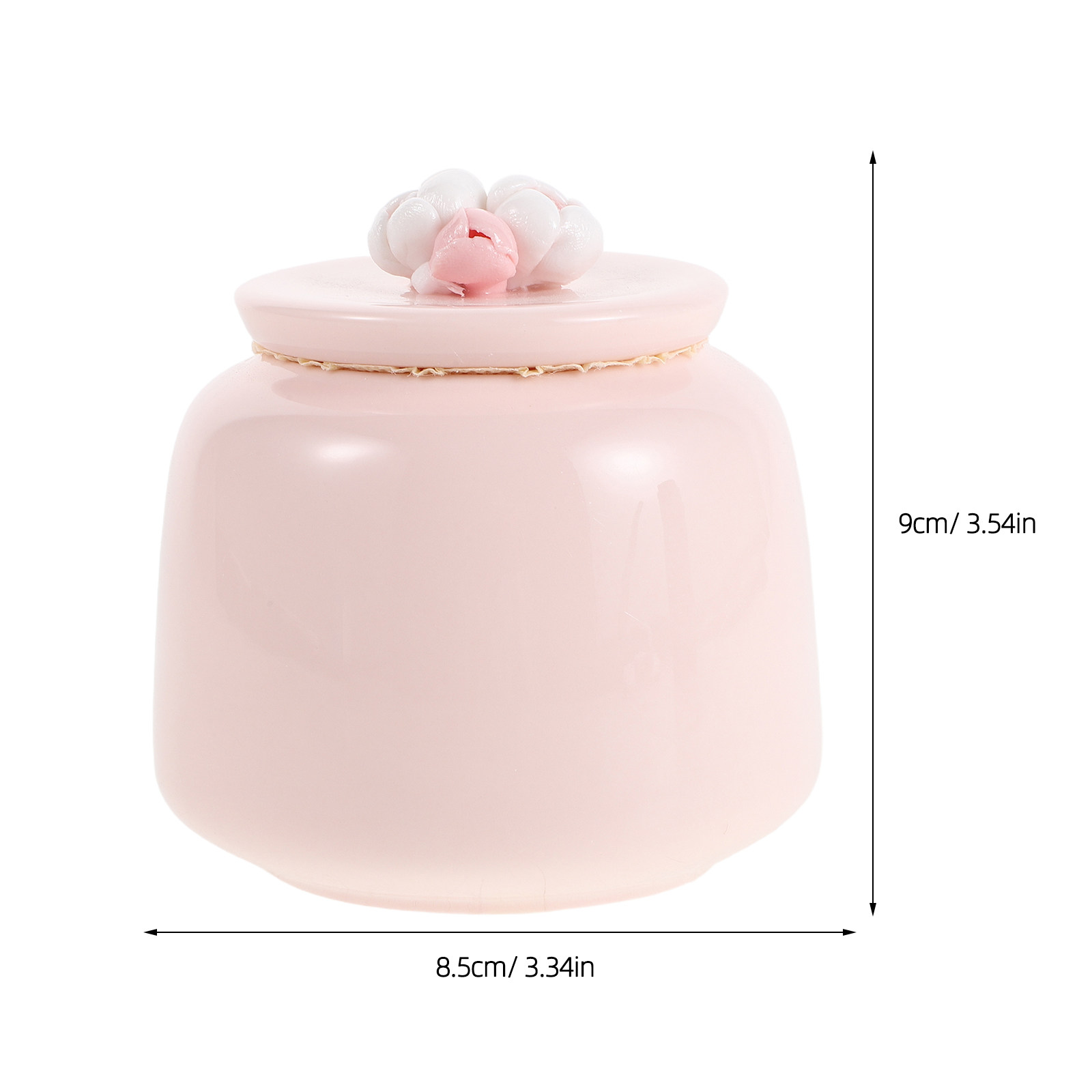 Ceramic Tea Jar Pink Porcelain - Coffee Tea And Sugar Canisters 评论和价格