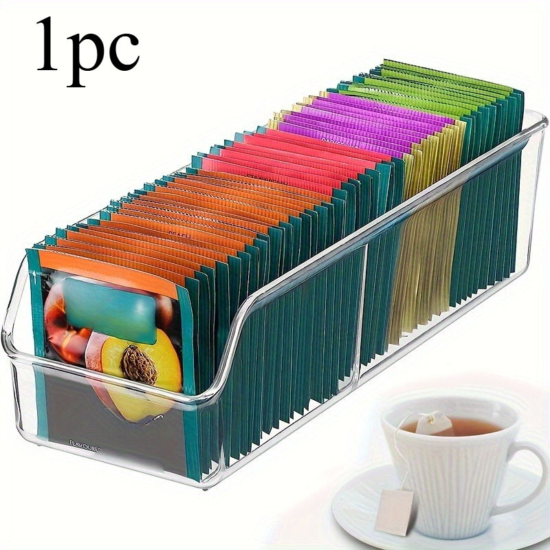 1pc Clear Tea Bag Organizer Bo - Coffee Tea And Sugar Canisters 评论和价格