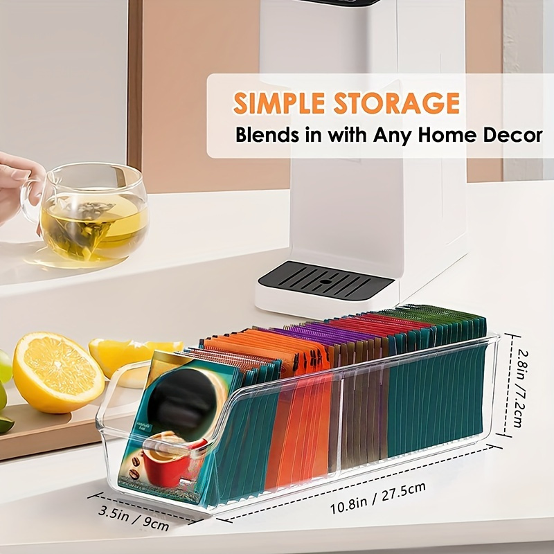 1pc Clear Tea Bag Organizer Bo - Coffee Tea And Sugar Canisters 评论和价格