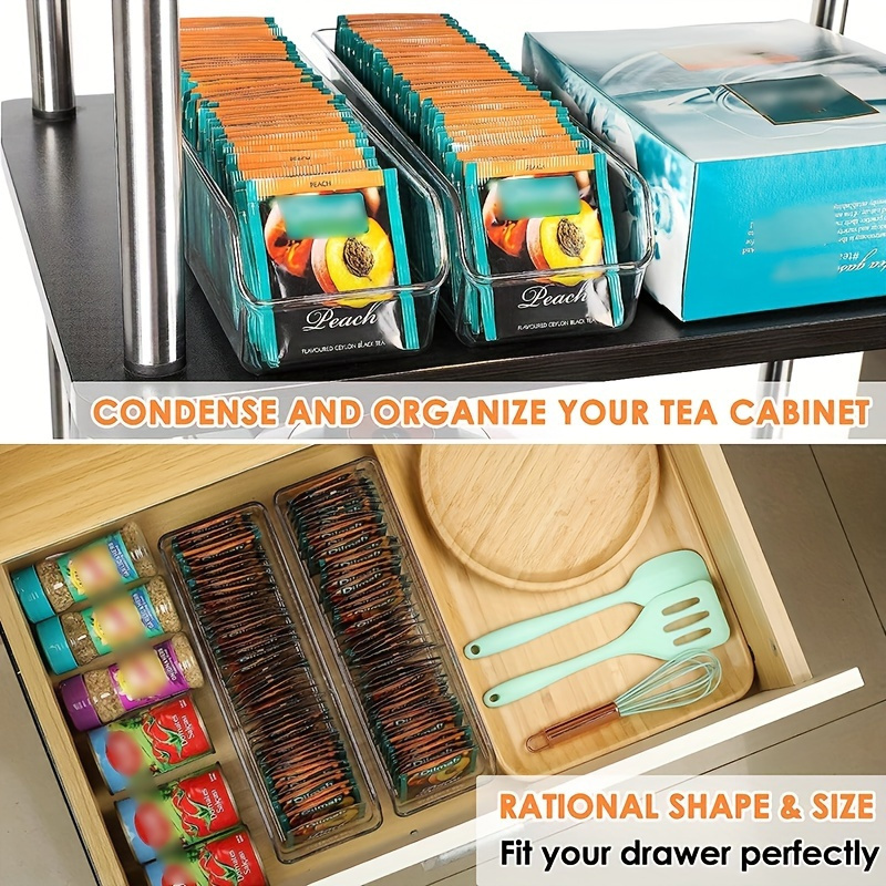 1pc Clear Tea Bag Organizer Bo - Coffee Tea And Sugar Canisters 评论和价格