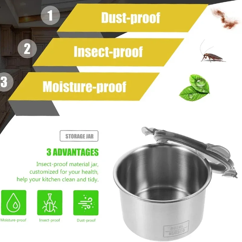 Stainless Steel Food Container - Coffee Tea And Sugar Canisters 评论和价格