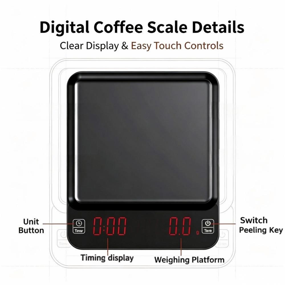 3kg/0.1g High Precision Digita - Coffee & Tea Difabis 评论和价格