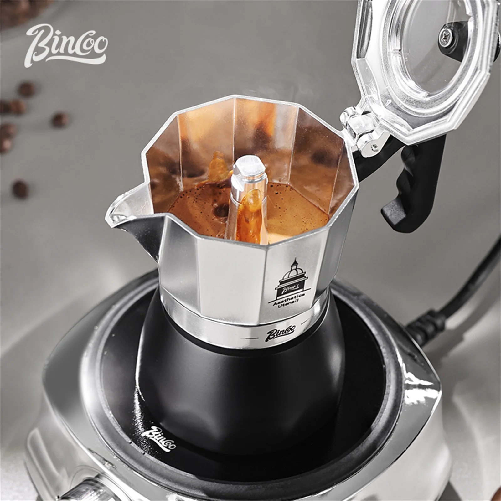 BINCOO Double Valve Moka Pot，E - Coffee Tea Espresso 评论和价格