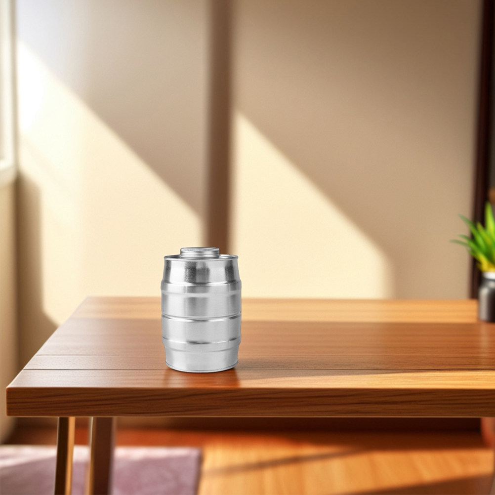 Retro Wine Barrel Shaped Tinpl - Coffee Tea And Sugar Canisters 评论和价格