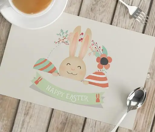 Cartoon Easter Bunny Eggs Prin - Coffee Tea Place 评论和价格