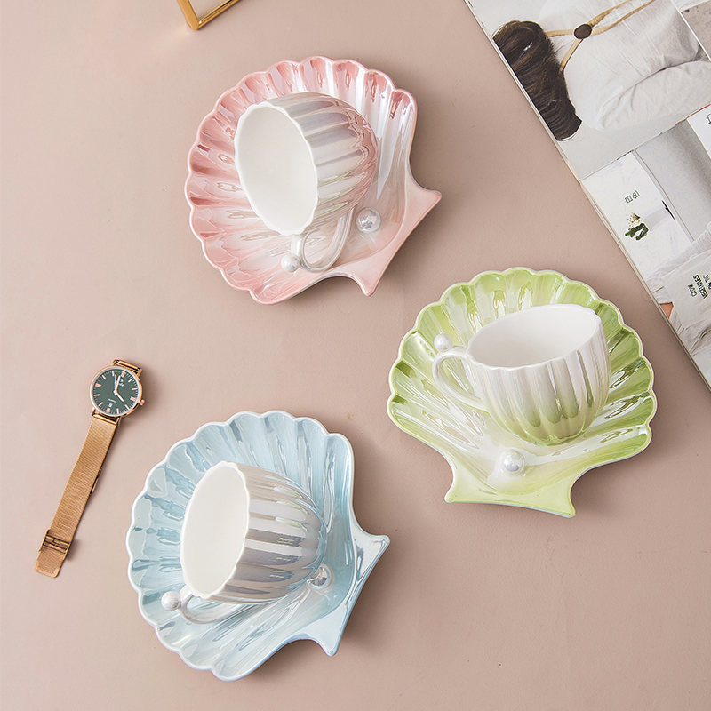 Pearl Shell Design Ceramics Mu - Best Tea Coffee 评论和价格