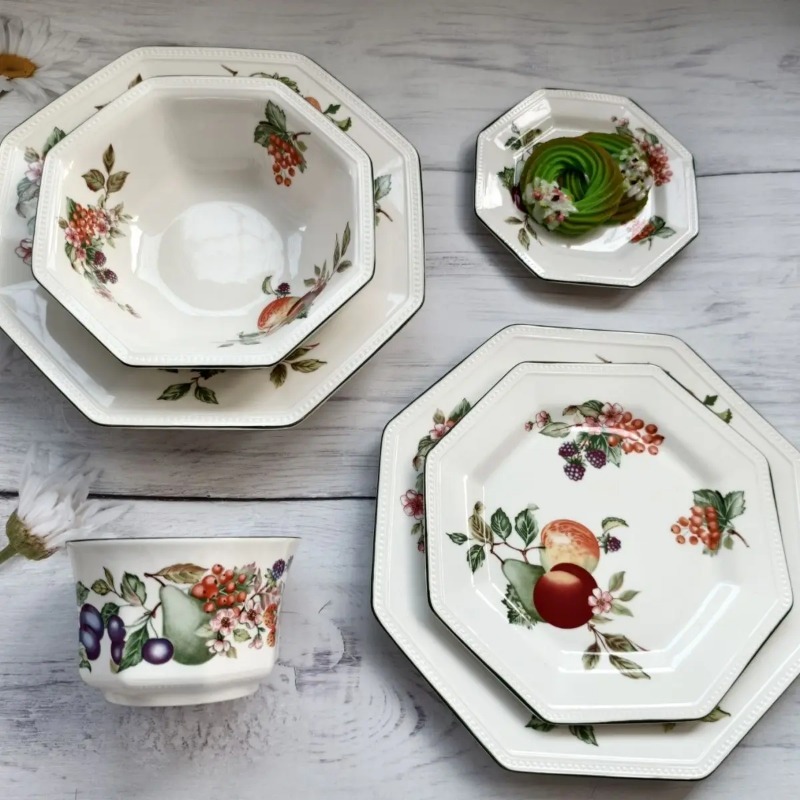 Hand painted green side , frui - Coffee Tea Green 评论和价格