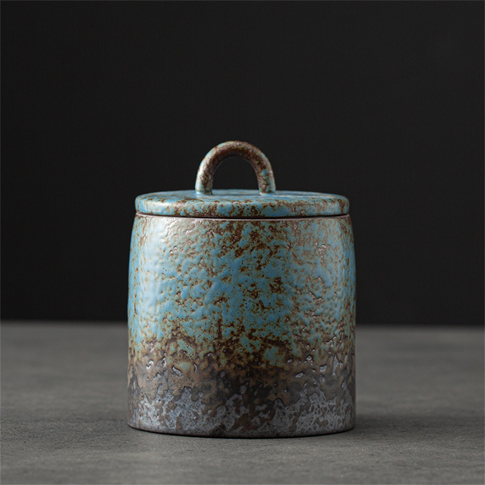 Ceramic Tea Caddy Sealed Jar S - Coffee Tea And Sugar Canisters 评论和价格