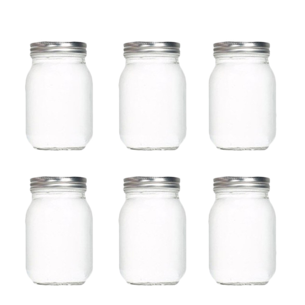 6Pcs Transparent Round Glass J - Coffee Tea Jars 评论和价格