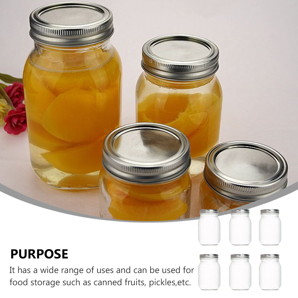6Pcs Transparent Round Glass J - Coffee Tea Jars 评论和价格