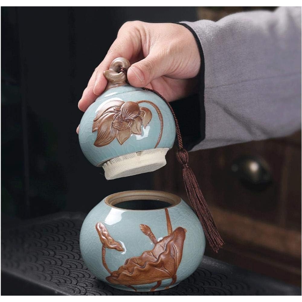 Airtight Lid Ceramic Tea Conta - Tea Coffee Sugar Container 评论和价格