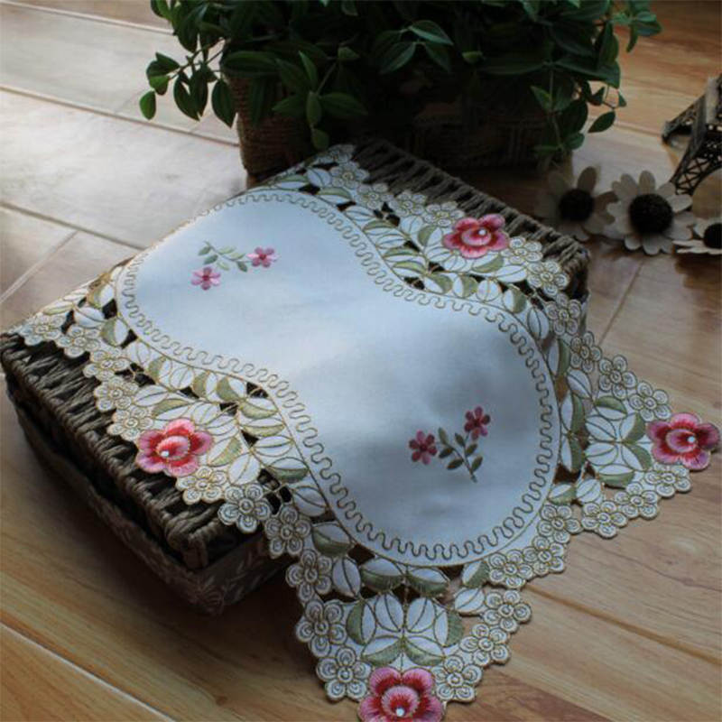 Modern Lace Embroidery Table P - Coffee Tea Place 评论和价格