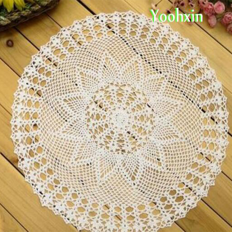 50cm Modern Lace Cotton Round  - Coffee Tea Place 评论和价格