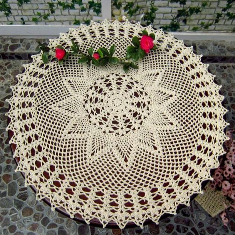50cm Modern Lace Cotton Round  - Coffee Tea Place 评论和价格