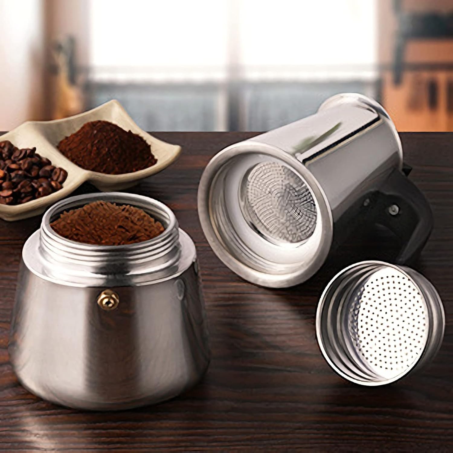 4/6/9 Cups Moka Pot Caffe Mach - Coffee Tea Espresso 评论和价格