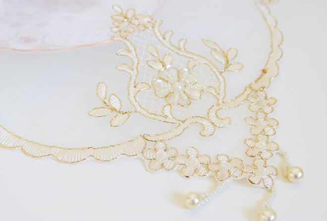 Luxury Sequin Lace Embroidery  - Coffee Tea Place 评论和价格