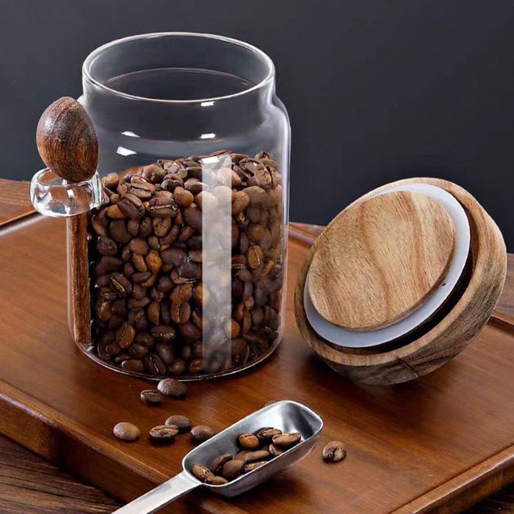 Glass Coffee Bean Storage Jar  - Coffee Tea And Sugar Canisters 评论和价格