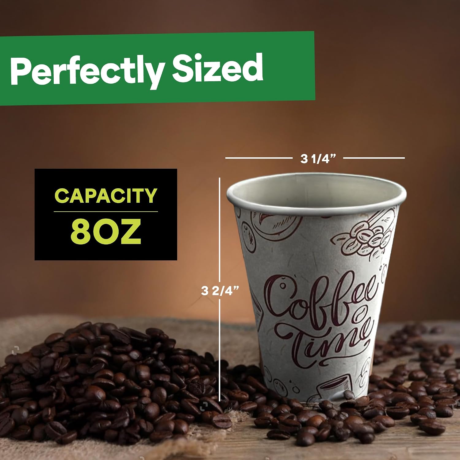 1000 Pack 8 oz Disposable Coff - Coffee Tea Images 评论和价格