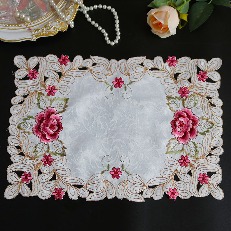 Modern Lace Embroidery Table P - Coffee Tea Place 评论和价格