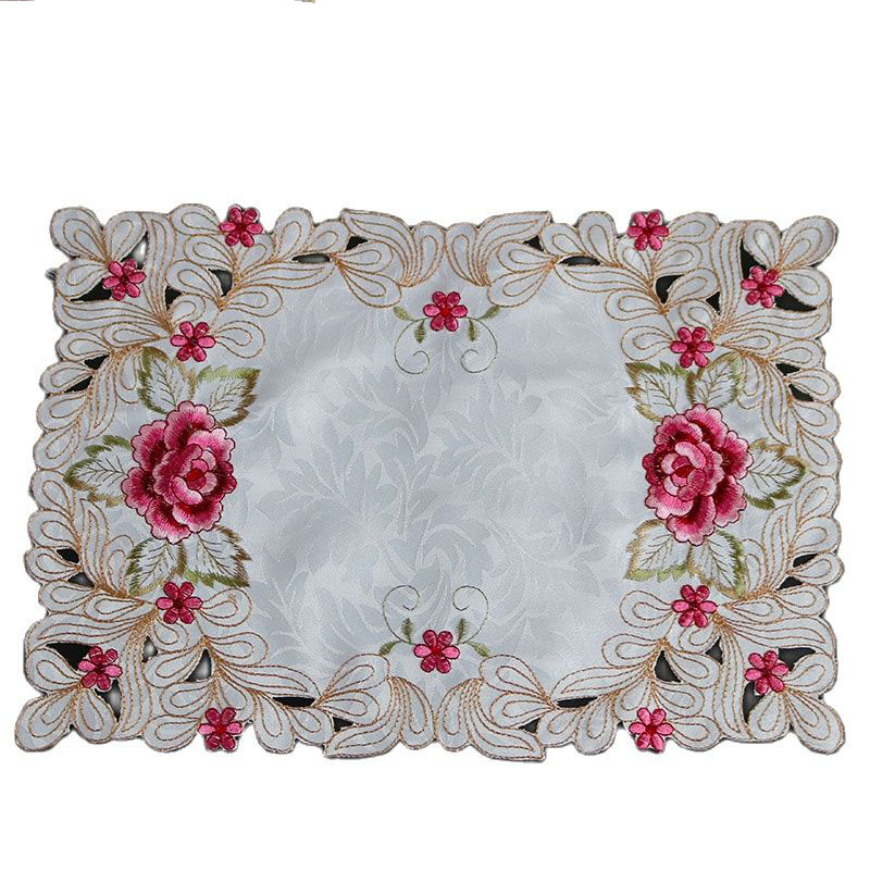 Modern Lace Embroidery Table P - Coffee Tea Place 评论和价格