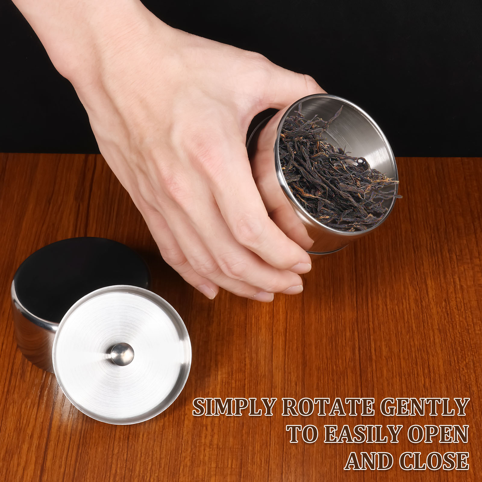 Stainless Steel Tea Leaf Tins  - Coffee Tea And Sugar Canisters 评论和价格