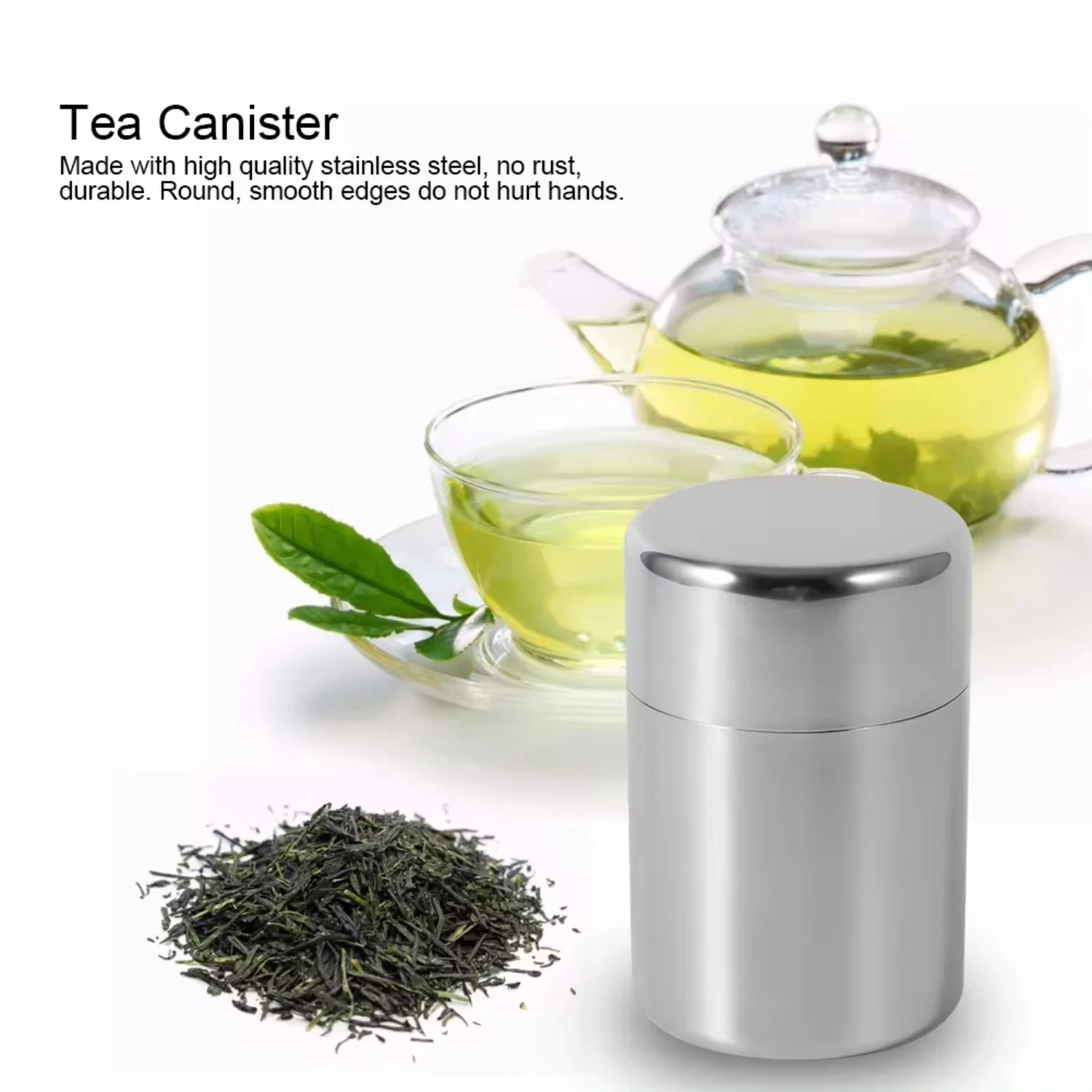 Stainless Steel Tea Leaf Tins  - Coffee Tea And Sugar Canisters 评论和价格