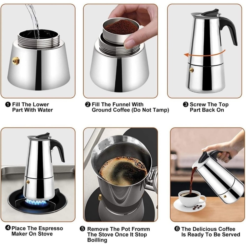Mocha Coffee Pots Stainless St - Coffee Tea Espresso 评论和价格